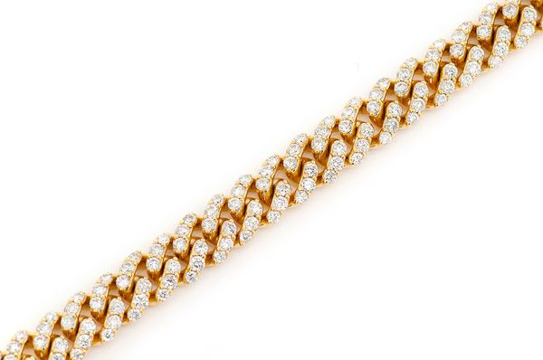 6MM Miami Cuban Diamond Bracelet 14k Solid Gold 4.25ctw