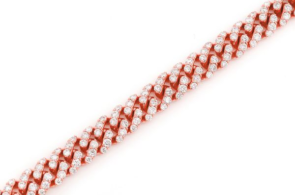 6MM Miami Cuban Diamond Bracelet 14k Solid Gold 4.25ctw